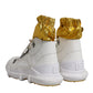 Dolce & Gabbana White Nylon Galileo High Top Sneakers Shoes