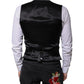 Dolce & Gabbana Black Wool Formal Dress Men Waistcoat Vest