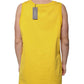 Dolce & Gabbana Yellow Cotton Round Neck Sleeveless T-shirt