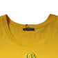 Dolce & Gabbana Yellow Cotton Round Neck Sleeveless T-shirt