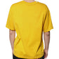 Dolce & Gabbana Yellow Cotton V-neck Short Sleeves T-shirt