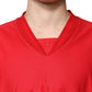 Dolce & Gabbana Red Cotton V-neck Short Sleeves T-shirt