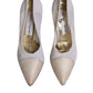 Dolce & Gabbana White Beige Leather High Heels Pumps Shoes