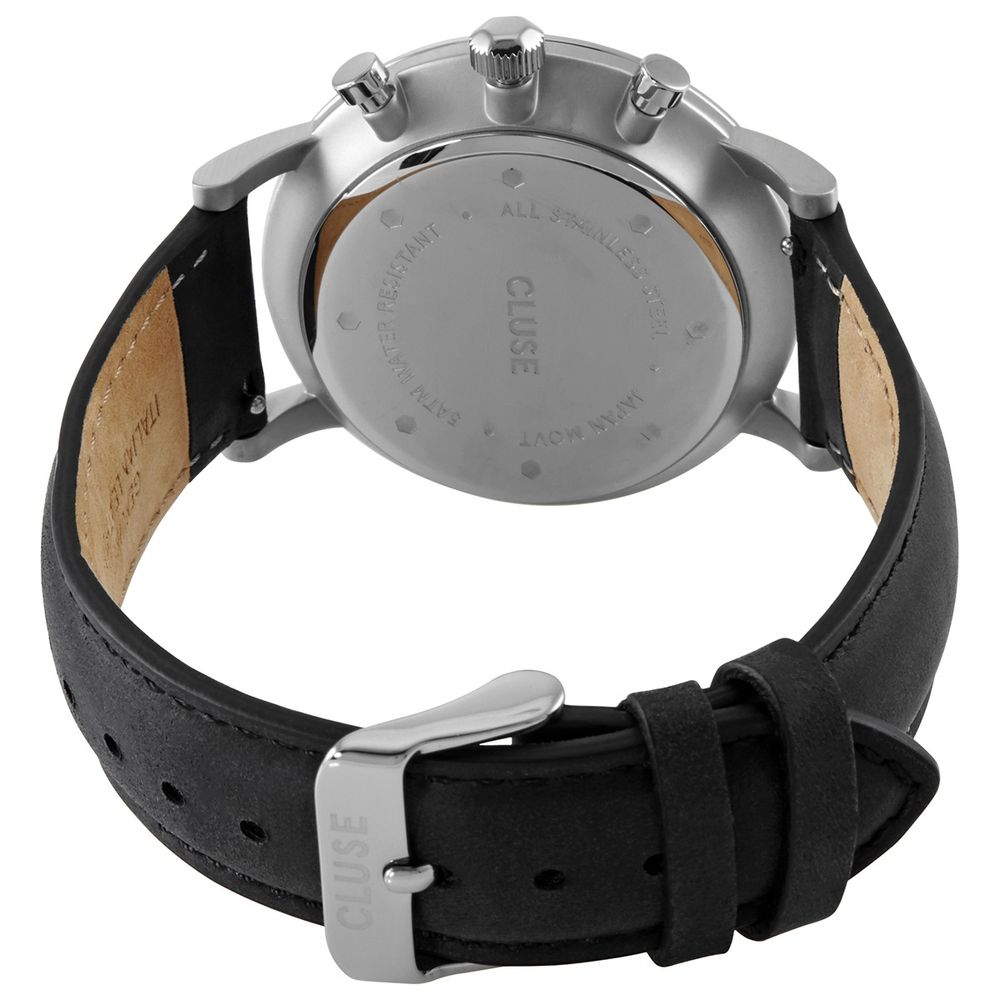 Cluse Black Leather Watch