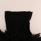 Dolce & Gabbana Elegant Black Fringed Wool-Cashmere Sweater