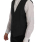 Dolce & Gabbana Elegant Gray Striped Single Breasted Vest