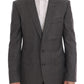 Dolce & Gabbana Sleek Gray Checkered Wool Blazer