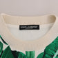 Dolce & Gabbana Tropical Sequined Sweater - Lush Greenery Edition