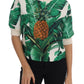 Dolce & Gabbana Tropical Sequined Sweater - Lush Greenery Edition