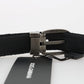 Dolce & Gabbana Elegant Black Cotton-Leather Men's Belt