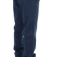 GF Ferre Elegant Blue Cotton Stretch Chinos