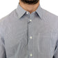 GF Ferre Chic Gray Striped Cotton Casual Shirt