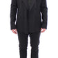 Dolce & Gabbana Elegant Black Striped Wool-Silk Blend Suit