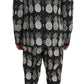 Dolce & Gabbana Chic Black Pineapple Print Wool Suit