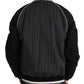 Dolce & Gabbana Elegant Sequined Black Bomber Jacket