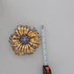Dolce & Gabbana Gold Brass Blue Crystals Embellished Jewelry Brooch