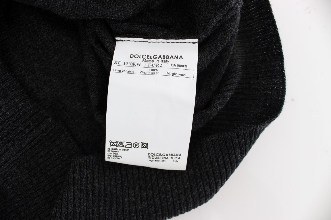 Dolce & Gabbana Elegant Gray Wool Cardigan Sweater