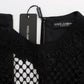Dolce & Gabbana Elegant Black Wool Cutout Maxi Dress