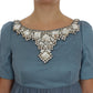Dolce & Gabbana Elegant Crystal-Embellished Silk Gown