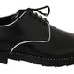 Dolce & Gabbana Elegant Black Leather Derby Dress Shoes