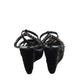 Christian Louboutin Malfadina Zeppa 120 Black Studded Sandal Wedges
