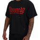 Dsquared² Black Cotton Short Sleeves Crewneck T-shirt