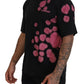 Dsquared² Black Pink Cotton Short Sleeves Crewneck T-shirt