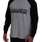 Dsquared² Two Tone Printed Long Sleeves Crew Neck T-shirt