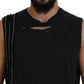 Dsquared² Black Chain Embellished Sleeveless Men Tank T-shirt