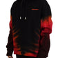 Dsquared² Black Red Dye Cotton Hoodie Sweatshirt Sweater