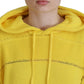 Dsquared² Yellow Cotton Knitted Hooded Pullover Sweater