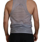 Dsquared² Light Gray Cotton Sleeveless Tank Men Top T-shirt