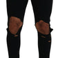 Dsquared² Black Cotton Tattered Skinny Casual Denim Jeans