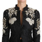 Dolce & Gabbana Elegant Black Silver Baroque Jacket