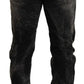 Dsquared² Black Washed Cotton Straight Fit Casual Denim Jeans