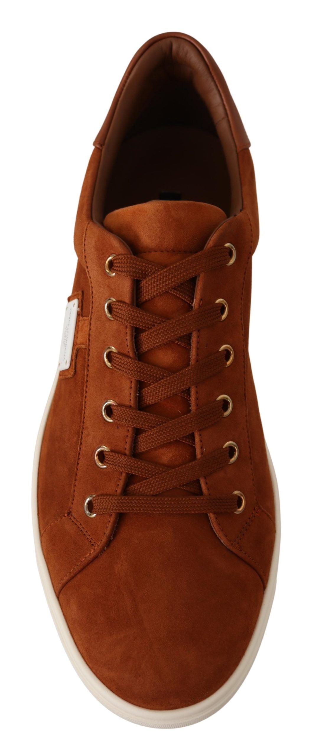 Dolce & Gabbana Elegant Light Brown Leather Sneakers