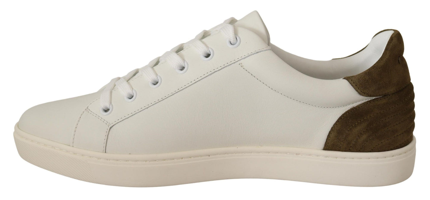 Dolce & Gabbana Chic White Leather Sneakers for Men