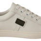 Dolce & Gabbana Chic White Leather Sneakers for Men