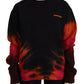 Dsquared² Black Tie Dye Logo Print Women Long Sleeve Sweater
