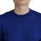 Dsquared² Blue Long Sleeve Crew Neck Casual Sweater