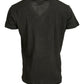 Dsquared² Gray Cotton Linen Short Sleeves V-neck T-shirt