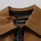 Dolce & Gabbana Elegant Dark Camel Zip Blouson Jacket