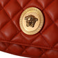 Versace Elegant Red Nappa Leather Crossbody Bag