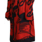 Dsquared² Red Printed Button Collared Desigual Coat Jacket