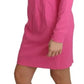 Dolce & Gabbana Pink Plunging Bodycon Sheath Mini Rayon Dress