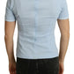 Dolce & Gabbana Blue Butterfly Polo T-shirt Cotton Top