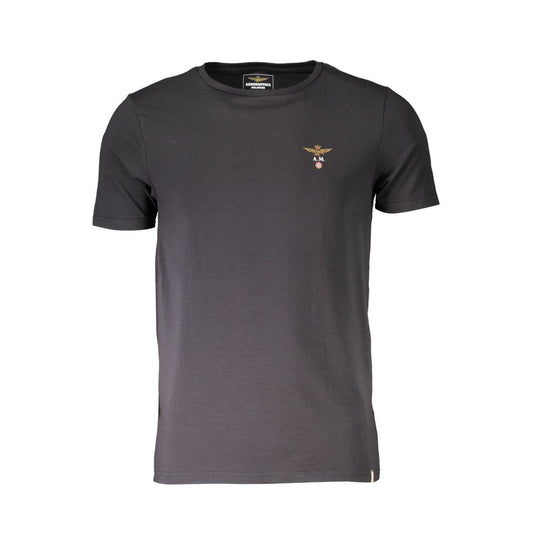 Aeronautica Militare Black Cotton T-Shirt