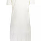 Cavalli Class Chic White Embroidered Short Dress