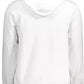Cavalli Class Classy White Hooded Cotton Sweatshirt