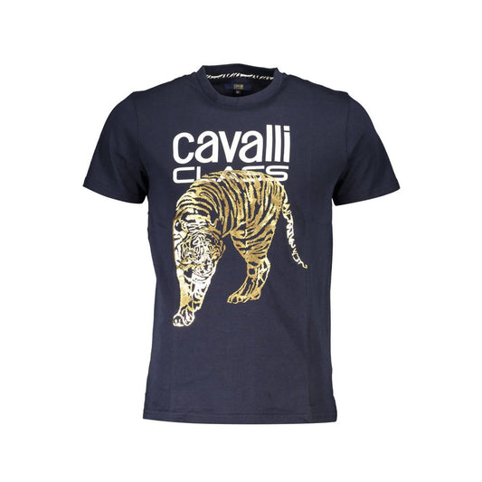 Cavalli Class Blue Cotton T-Shirt